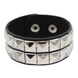 Multilayered Gothic Heavy Metal Leather Bracelet - Perfect for Rock and Metal Fans - Alt Style Clothing