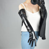Extra Long Patent Leather Gloves - Alt Style Clothing
