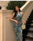 Chinese Style Traditional Decor Qipao Evening Dress - Alt Style Clothing