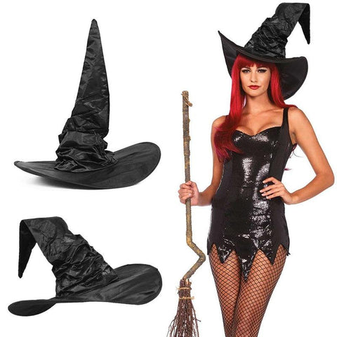 Black Folds Witch Hat - Alt Style Clothing
