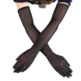 Classic Opera Long Stretch Finger Sexy Gloves Over Elbow - Alt Style Clothing
