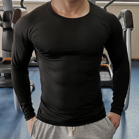 Dry Fit Compression Shirt Men Fitness Long Sleeves - Alt Style Clothing