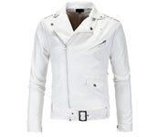 Motorcycle Slim Leather Jacket For Men - Alt Style Clothing