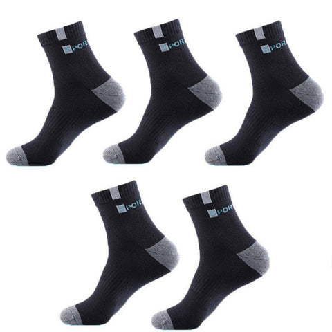 Stay Cool and Comfortable with 5 Pairs of Bamboo Fiber Men's Socks - Alt Style Clothing