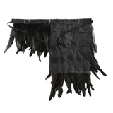 One Shoulder Punk Gothic Feather Cape Shrug Shawl Wings Choker Collar - Alt Style Clothing