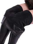 Thickened Warm High-Waist PU Leather Leggings - Alt Style Clothing