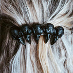 Viking Big Black Crow Skull Hairpin Raven Skeleton Metal Goth Girls Hair Accessories - Alt Style Clothing