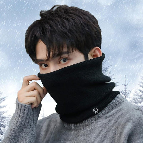 Windproof Warm Knitted Plush Thicken Wool Protect The Neck Pullover Scarf