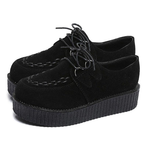 Step into a World of Fantasy with Lolita Oxfords Women Creepers Platform Cosplay JK Flats - Alt Style Clothing