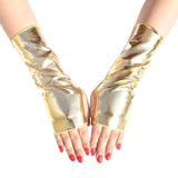 Short Fingerless Leather Gloves for Women