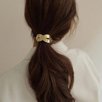 Metal Circle Ponytail Holder Hair Ropes Elastic Hair Tie - Alt Style Clothing