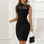 Adyce Sexy Black Bandage Dress with Lace Short Sleeves for Women - Alt Style Clothing