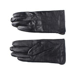 Real Black Goatskin Leather Gloves - Alt Style Clothing