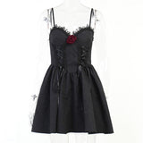 Gothic Vintage Black Elegant Lace With V-Neck - Alt Style Clothing