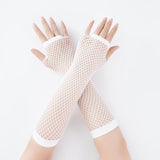 Fishnet Fingerless Long Gloves Leg Arm