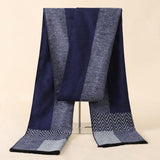 Soft Cashmere Wool Plaid Scarf - Striped Long Warm Scarf