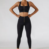 2PC Yoga Set for Women - Workout Sport Gym Wear Yoga Suit with High Waist Leggings - Alt Style Clothing