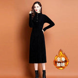 Autumn Winter Dress Turtleneck - Stay Chic and Cozy - Alt Style Clothing