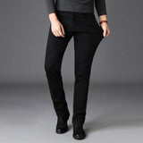 Classic Style Pure Slim-Fit Stretch Jeans - Business Fashion Denim Pants - Alt Style Clothing