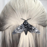 Luna Moth French Barrette Gothic Witch Hairpin