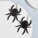 Exaggerated Personality Halloween Acrylic Black Spider Earrings - Alt Style Clothing