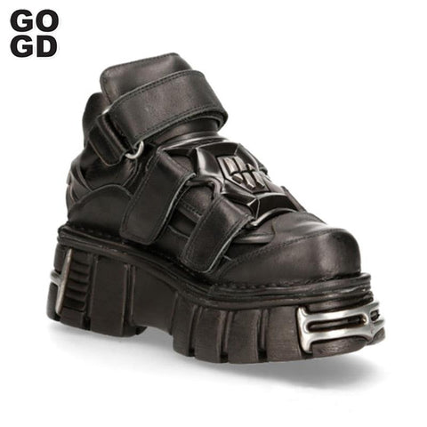 Platform Ankle Boots Dark Punk Style Gothic Shoes