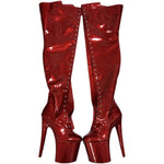 New Style 8-Inch Stripper Heels Platform Over-The-Knee Boots in Red for Pole Dancing - Alt Style Clothing