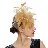 Add a Vintage Twist to Your Alternative Style with Feather Flower Fascinator Hat Ladies Hairpin - Alt Style Clothing