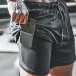 Get Fit in Style with 2 in 1 Gym Sports Shorts Perfect for Quick Dry Workouts and Jogging - Alt Style Clothing