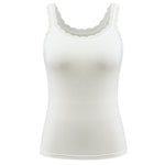 Solid Lace Strap Vest Sleeveless Underwear Splice Tank Top - Alt Style Clothing