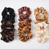 Silk Satin Scrunchies Large Elastic Rubber Hair Band