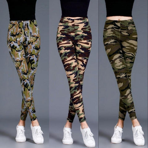 Camouflage women's leggings graffiti style slim - Alt Style Clothing