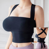 Sports Bra Sexy Fitness Underwear Camis Push Up Yoga Crop Top - Alt Style Clothing