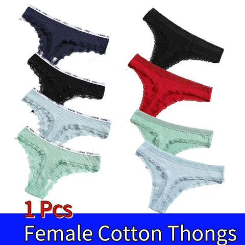 Cotton Women Thong - Alt Style Clothing