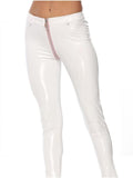 Push-Up PU Leather Leggings - Back Zipper Design with Faux Leather Material - Alt Style Clothing