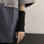 Complete Your Alternative Look with Black Punk Long Fingerless Gloves - Alt Style Clothing