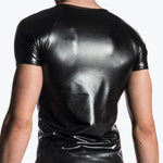 Wetlook Leather Clubwear Exotic Muscle Tight T-shirt - Alt Style Clothing