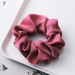 Silk Satin Scrunchies Large Elastic Rubber Hair Band - Alt Style Clothing