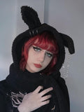 Neckerchief Vintage Mall Goth Grunge Cute Rabbit Cap Scarf - Alt Style Clothing