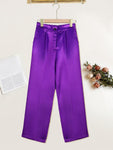 Pants High Elastic Waist Office Lady Work Casual Pencil Capris with Pockets - Alt Style Clothing