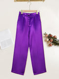 Pants High Elastic Waist Office Lady Work Casual Pencil Capris with Pockets - Alt Style Clothing