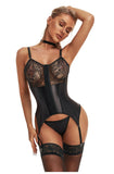 Strappy Lace Corset Lingerie and Push-Up Bra - Alt Style Clothing