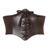 PU Leather Corset Waistband Wide Underbust Shaper Belt