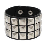Multilayered Gothic Heavy Metal Leather Bracelet - Perfect for Rock and Metal Fans - Alt Style Clothing
