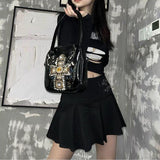 Gothic Patent Leather Handbag for Women - Perfect Accessory for Alternative Fashion - Alt Style Clothing