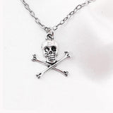 Vintage Grunge Skull Pendant Necklace for Goths and Alternative Jewelry Lovers - Alt Style Clothing
