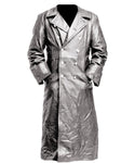 Classic Black Leather Trench Coat: The Perfect Military Uniform Officer Look - Alt Style Clothing