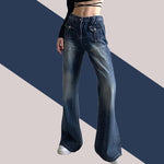 Vintage Low-Waisted Straight Jeans - Alt Style Clothing