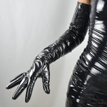 Extra Long Patent Leather Gloves - Alt Style Clothing