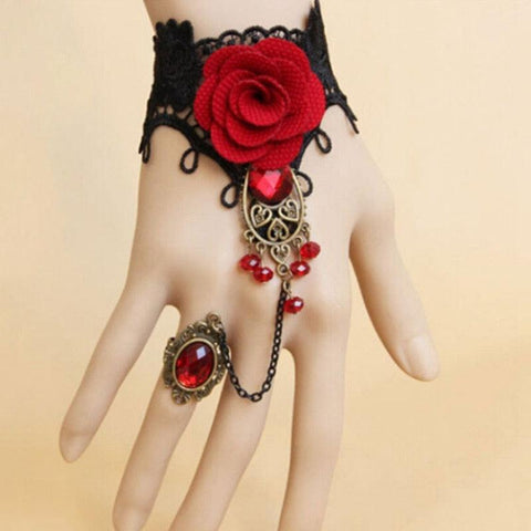 Steampunk Gothic Style Lace Bracelet - Perfect for Women into Alternative Fashion - Alt Style Clothing